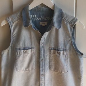 Sleeveless Madewell Chambray Shirt